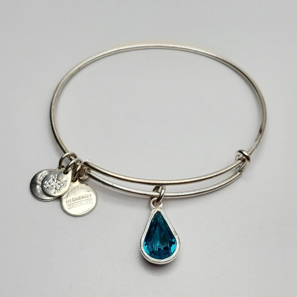 Alex and Ani Teal Swarovski Crystal Bracelet - Picture 2 of 4